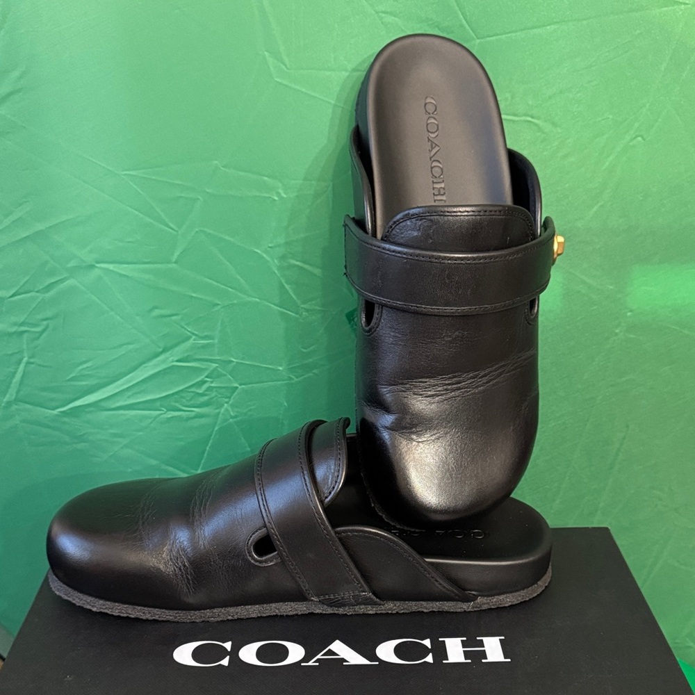 Coach Black Leather Men's Loafers